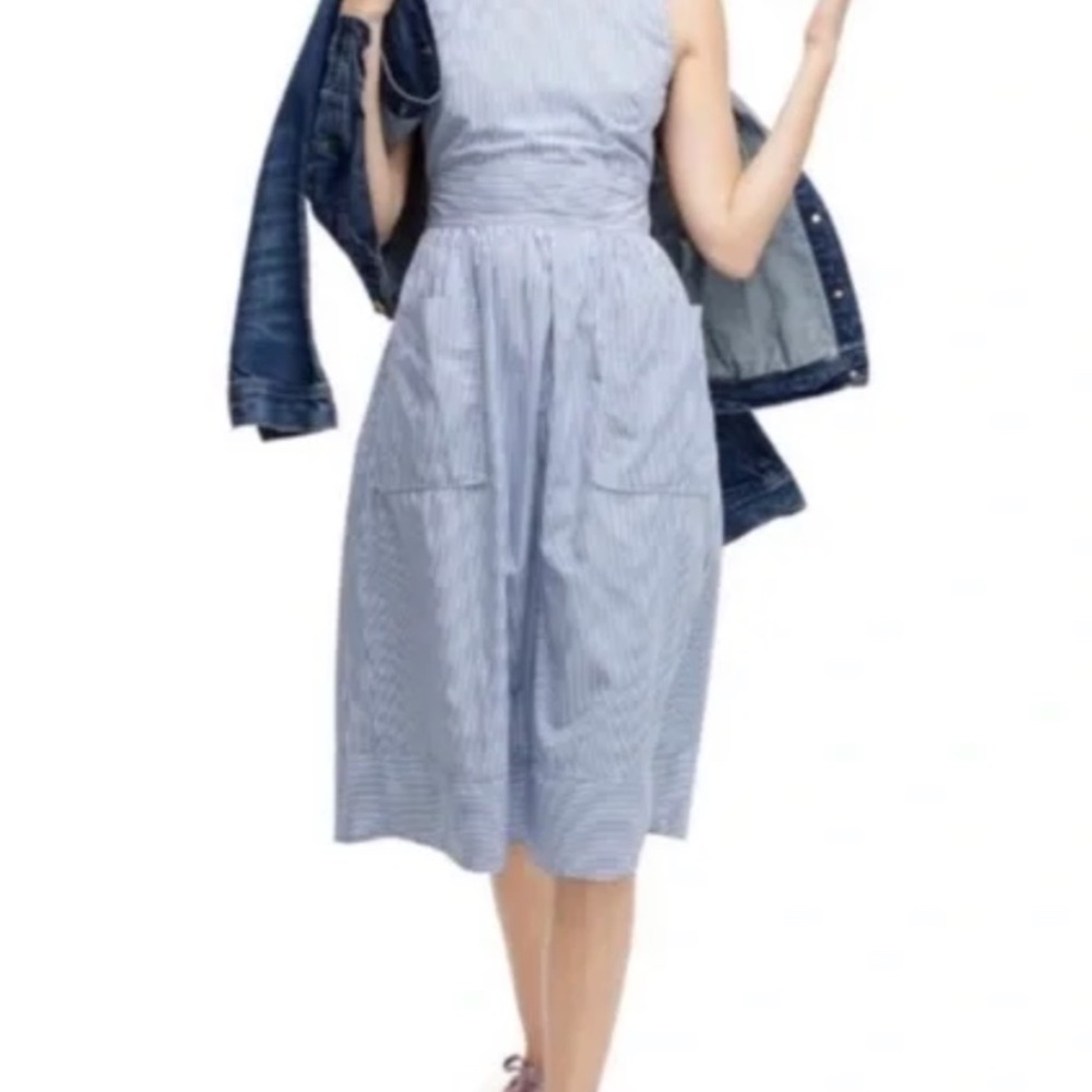 J. Crew Cotton Poplin Apron Dress AC493, Size 0